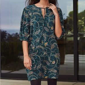 Johnny Was Silk Dress Jade Marzanna‎ Mini Size Medium Paisley Floral